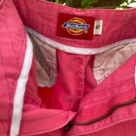 Y2K Pink Grey Pinstripe Dickies Capris Jrs 5 - Picture 4 of 15